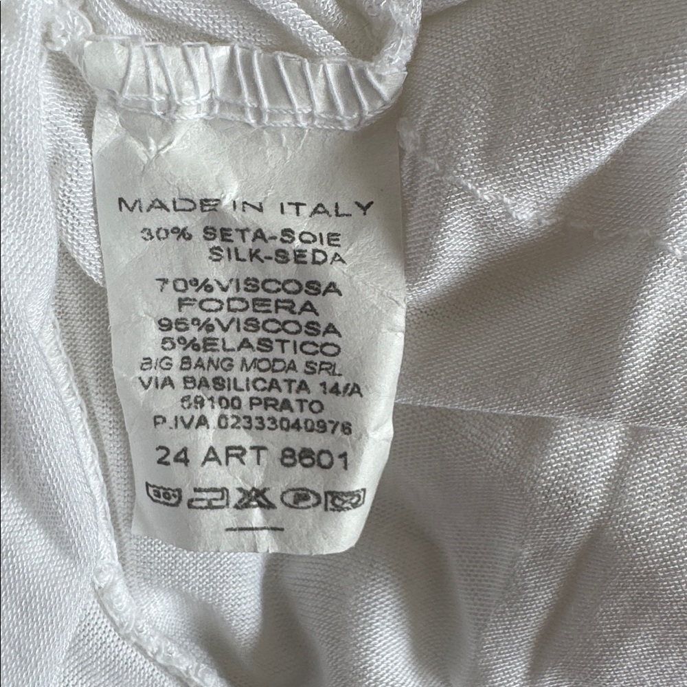 BECCA Italian White 100% Silk Layered Tiered Maxi Skirt Summer Size One Size - Picture 13 of 14